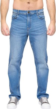Duck and Cover Heren Rushawn Relaxed Fit Jeans (Lichte wasbeurt)
