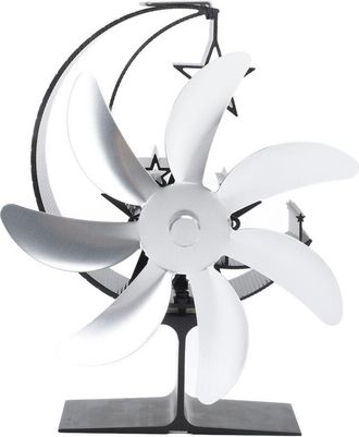 OEM Ventilador De Estufa Accionado Por Calor, Modelo Moon Con 7 Aspas, Funcionamiento Silencioso, Circulaci&oacute;n De Aire Caliente, Quemador De Le&ntilde;a De Alta E