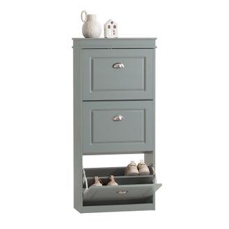 SoBuy Zapatero Con 3 Puertas Abatibles Zapatero Estrecho Organizador Para Zapatos Gris 53 X 24 X 117 Cm Fsr94-hg Sobuy Es