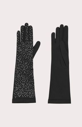 Seymoure Grace Glove with Handset Crystals in Black at Nordstrom