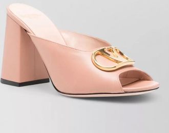 Valentino Garavani vlogo signature mules block heel leather