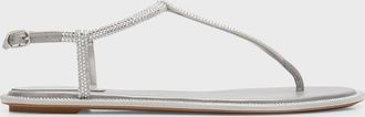Rene Caovilla Strass T-Strap Thong Sandals