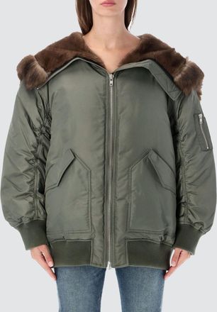 Stand Studio Short Nylon Bomber Jacket with Sailor Collar and Elasticated Hem