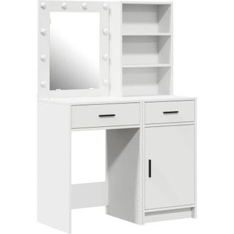 vidaXL Conjunto De Mesa De Tocador 2 Pcs Blanco 50 X 41 X 135 Cm Vidaxl