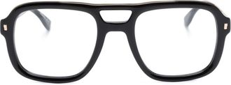 Dsquared2 Eyewear Hype pilot-frame glasses - men - Acetate - 53 - Black