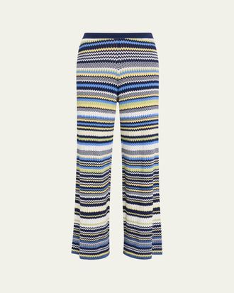 SIMKHAI Farrah Striped Knit Pants
