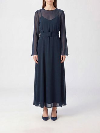P.A.R.O.S.H. P. A.R. O.S. H. Abito da cocktail midi A-line in georgette con maniche lunghe