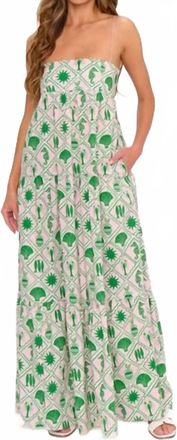 Show me your Mumu Long Weekend Maxi Dress In Coastal Collage