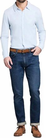 Billy Reid Long-Sleeve Textured Yellowhammer Shirt In Air Blue