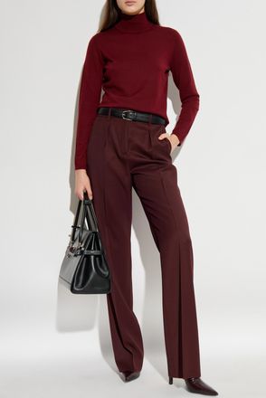 Max Mara Cannes Trousers, Womens, Burgundy