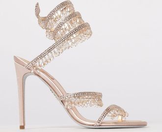 Rene Caovilla Sandalo Chandelier Rene Caovilla in raso con strass e pendenti