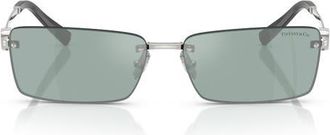 Tiffany & Co. 60mm Rectangular Sunglasses in Silver Mirror at Nordstrom