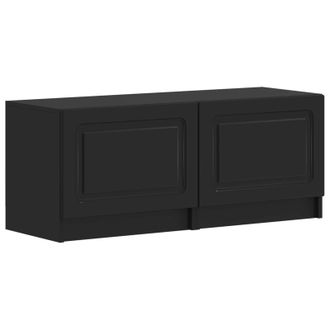 vidaXL Mueble De Tv Negro Madera De Ingenier&iacute;a Vidaxl