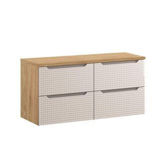 Petits Meubles Mueble bajo lavabo 120cm encimera paneles de melamina y mdf beige