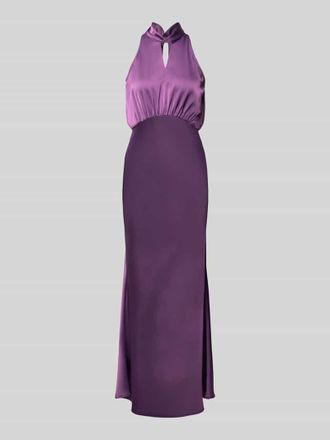 Vero Moda Cocktailkleid mit Schl&uuml;sselloch-Ausschnitt Modell PELLA in Aubergine, Gr&ouml;&szlig;e 34