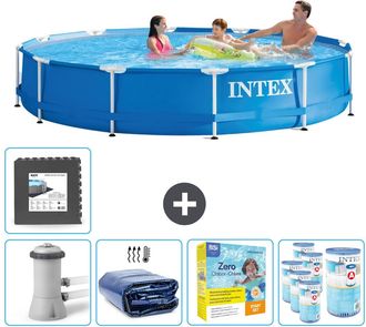 Intex Piscina Con Estructura Redonda - 366x76 Cm - 8-piezas Scb24