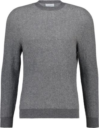 Profuomo Trui met ronde hals - Heren - Ronde hals truien - Grijs - 2XL - Truien & Vesten