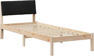 vidaXL Estructura De Cama Con Cabecera Marr&oacute;n Y Negro 75 X 190 Cm Vidaxl