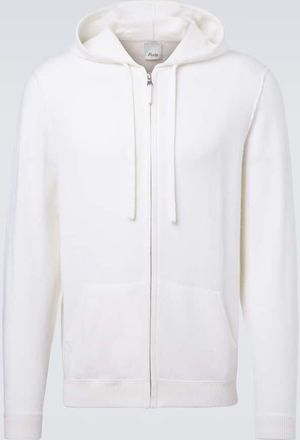 Allude Zip-up wool and cashmere hoodie