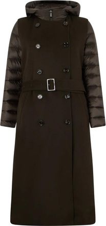Moorer Marta Long Padded Coat - Coats - Mujer - Marr&oacute;n - S