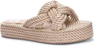 Dirty Laundry Womens Rope Platform Summer Sandal In Natural