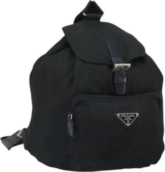 Prada Pre-owned Vintage Rugzak - Dames - Vintage Rugzakken - Zwart - ONE Size - Nylon - Vintage