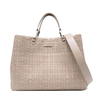 Emporio Armani Tote Bags, female, Beige, Size: ONE SIZE MyEA Medium Shopping Bag
