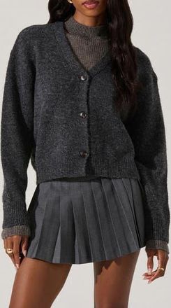 ASTR the Label Layered Turtleneck Sweater in Charcoal at Nordstrom Rack, Size X-Small