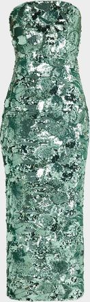 Helsi Leslie Strapless Sequin Column Gown