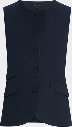 Rag & Bone Slade Crew Linen Vest