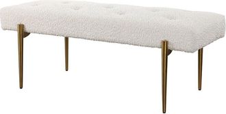 Uttermost Olivier White Bench