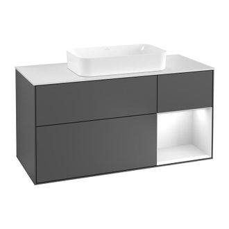 Villeroy & Boch Villeroy&boch - Finion, Muebles De Ba&ntilde;o, 1200 X 603 X 501 Mm, Angular, Con Estanter&iacute;a (iluminada), Modelo Suspendido, Fabricado En Madera, Lavabo En E