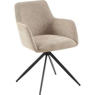 Clp Sedia da pranzo in tessuto Olema Tortora