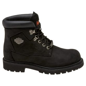Harley-Davidson Harley Davidson Badlands Leather Mens Ankle Boots - Black - Size:UK 8.5