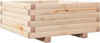 vidaXL Jardinera De Madera Maciza De Pino 60x60x26,5 Cm Vidaxl