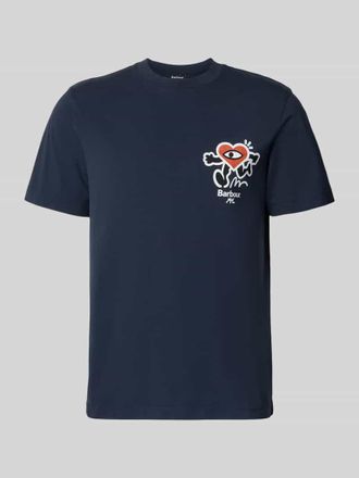 Barbour Regular Fit T-Shirt aus reiner Baumwolle in Marine, Gr&ouml;&szlig;e XXL