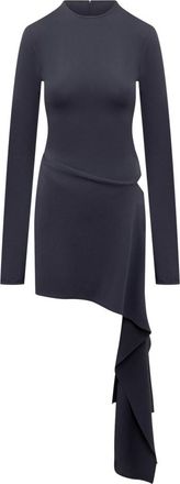 The Attico Blue Round Neck Midi Dress