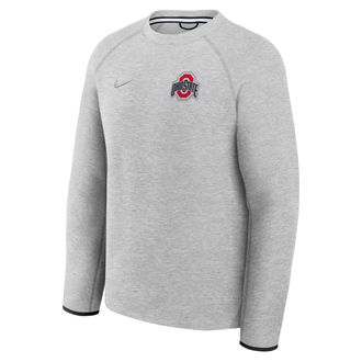 Nike Ohio State Tech Fleece Nike Mens College Pullover Crew in Grey | 05L6086NOH-J35