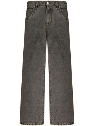 Etro Jeans dritti a vita media - Nero