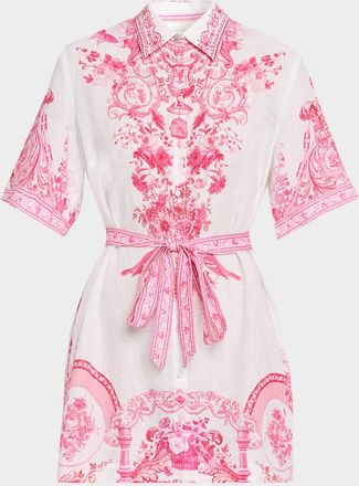 Camilla Livin La Vida Rosa Mini Shirtdress