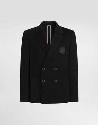 Dolce & Gabbana Portofino Double-breasted Jersey Jacket - Man Suits And Blazers Black 48