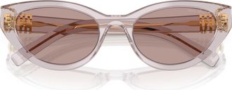 Miu Miu 0mu A04s Translucent Mauve Cat-Eye Sunglasses