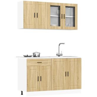 vidaXL Set Mobili da Cucina 4 pz Porto Rovere Sonoma in Truciolato - Vidaxl