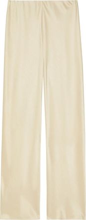 Vince Fluid Straight-leg Satin Trousers - Off White - XL (UK16 / XL)