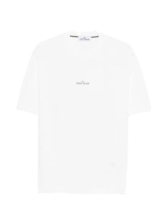 Stone Island White Logo T-Shirt
