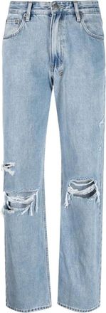 Ksubi Authentieke Trashed Wide Leg Jeans Blauw - Dames - Regular Fit Jeans - Blauw - W31 - Katoen - Jeans