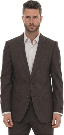 HUGO BOSS Wolmix slim-fit colbertjas - Heren - Blazers - Bruin - L - Wol - Jassen