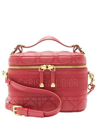 Dior Red Lambskin Diortravel Small Vanity Case (Authentic Pre-Loved)