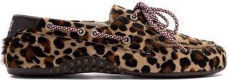 P448 Antibes Boat Shoe in Leopard Wine at Nordstrom, Size 35