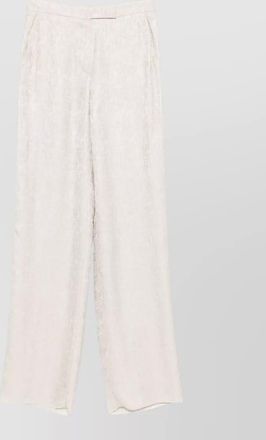 Emporio Armani straight cut trousers textured fabric wide